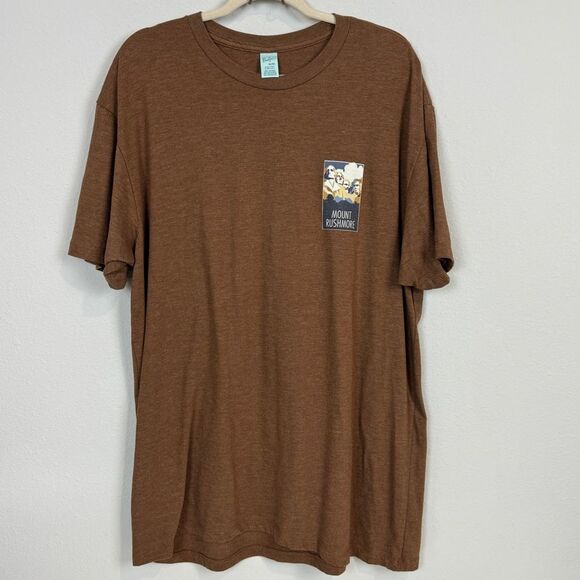 Mount Rushmore Brown Graphic T-shirt XL - Picture 2 of 6
